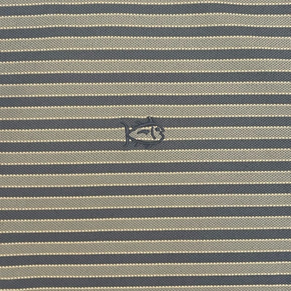 SOUTHERN TIDE Performance Polo Stripes Blue Preppy Golf Classic Shirt Size Large - Picture 8 of 12